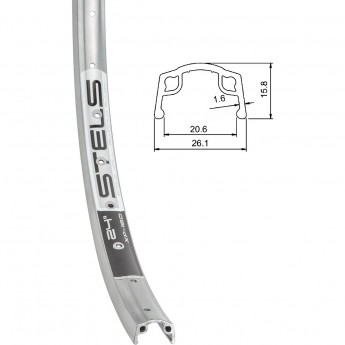 Обод 24" XP-160 36Н одинарный, серебристый Обод 24" XP-160 36Н одинарный, серебристый