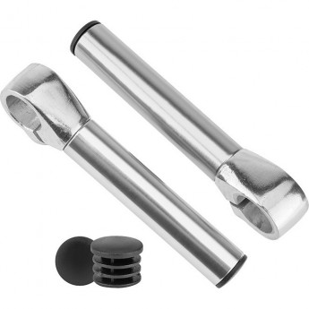 Рога на руль KWL-3 прямые алюминиевые серебристые Рога на руль KWL-3 прямые алюминиевые серебристые