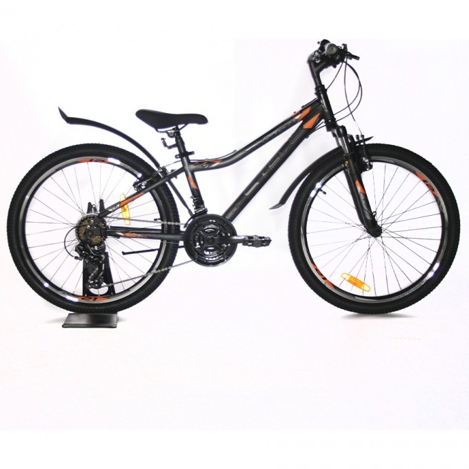 Велосипед STELS Navigator 24" 410 V 21 sp V010 антрацитовый/чёрный (LU091557), рама 12", 2023 JU000424432023JU0001830 Велосипед STELS Navigator 24" 410 V 21 sp V010 антрацитовый/чёрный (LU091557), рама 12", 2023 JU000424432023JU0001830
